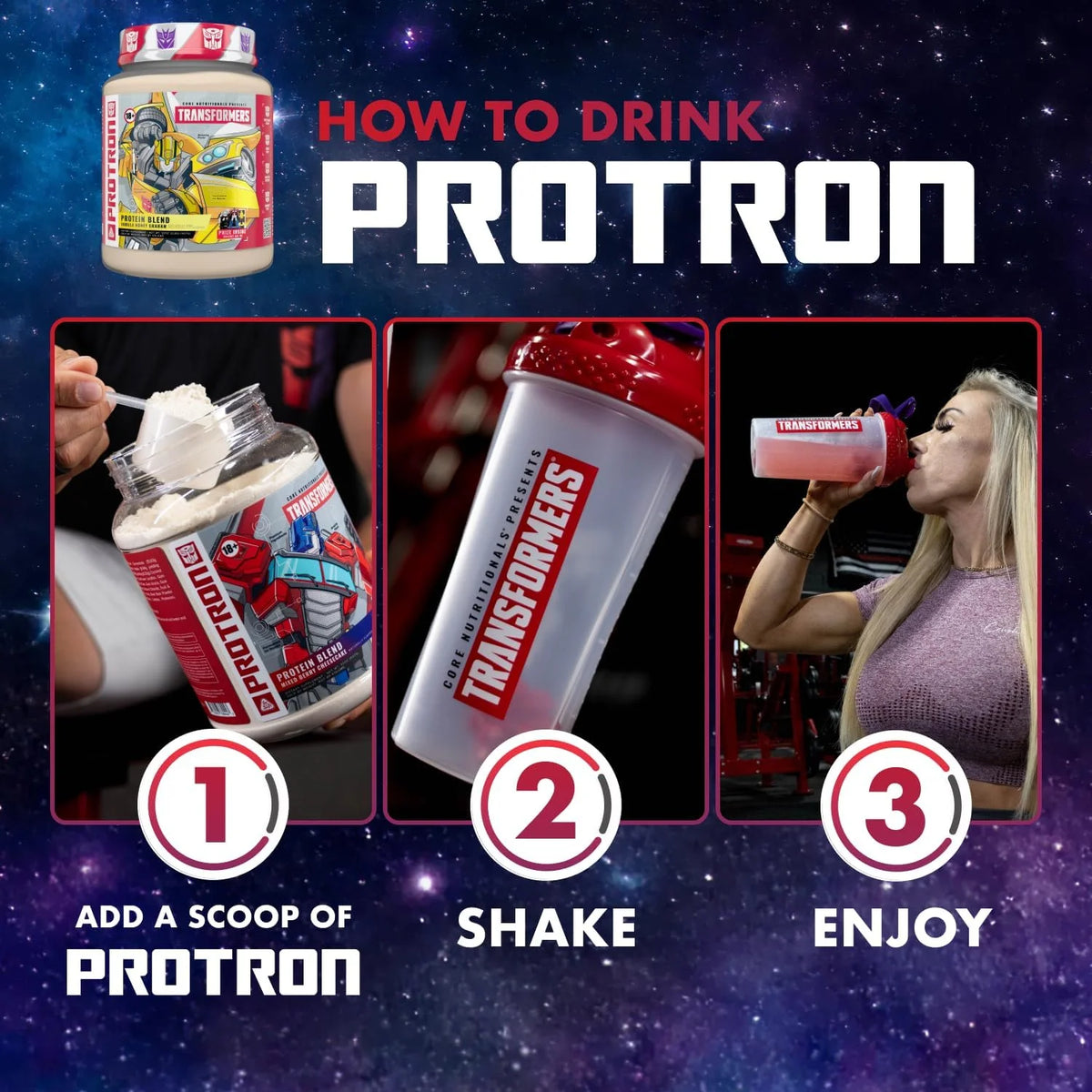 Core Nutritionals Transformers Protron Protein, Honey Vanilla Graham, 2 lb