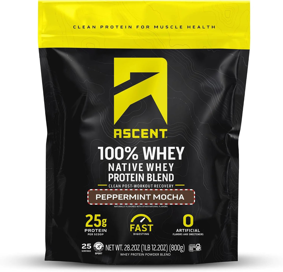 Ascent 100% Whey Protein Powder, Fruity Cereal, 1.7 lb, Daily Protein