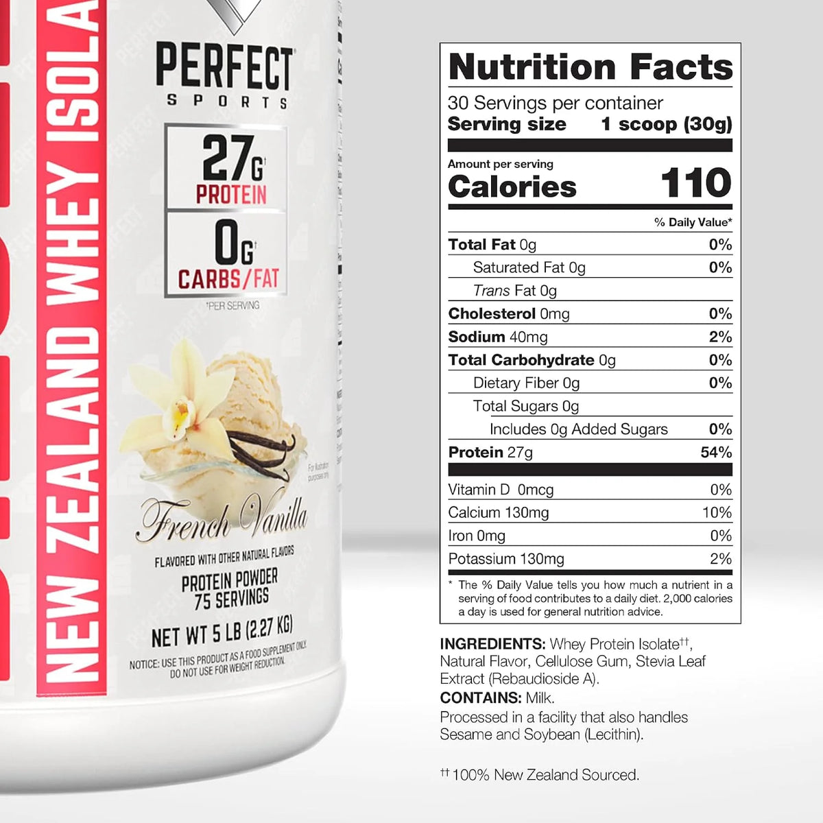PERFECT SPORTS Masters of the Universe | He-Man | Limited Edition Diesel New Zealand Whey Isolate Protein Powder | 27g Grass Fed Protein, | 2LB (French Vanilla)