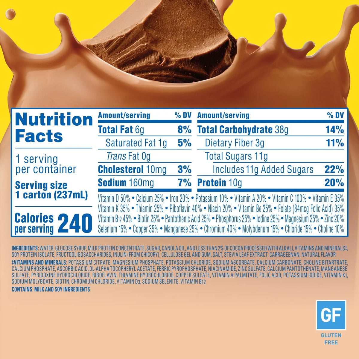 Carnation Breakfast Essentials Ready to Drink with Fiber,Rich Milk Chocolate,8 FL OZ Carton,(Pack of 48)