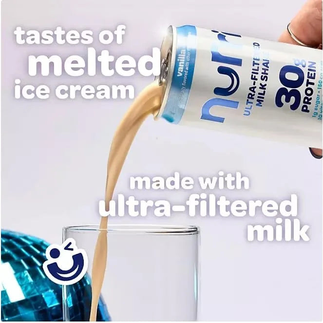 High Protein Shake Ready to Drink Variety Pack, 30g Protein, 150 Calories, Low Sugar Nutrition Drink, 12 Pack (6 Vanilla, 6 Chocolate), Smooth Ultra-Filtered Milk, Meal Replacement & Muscle Recovery