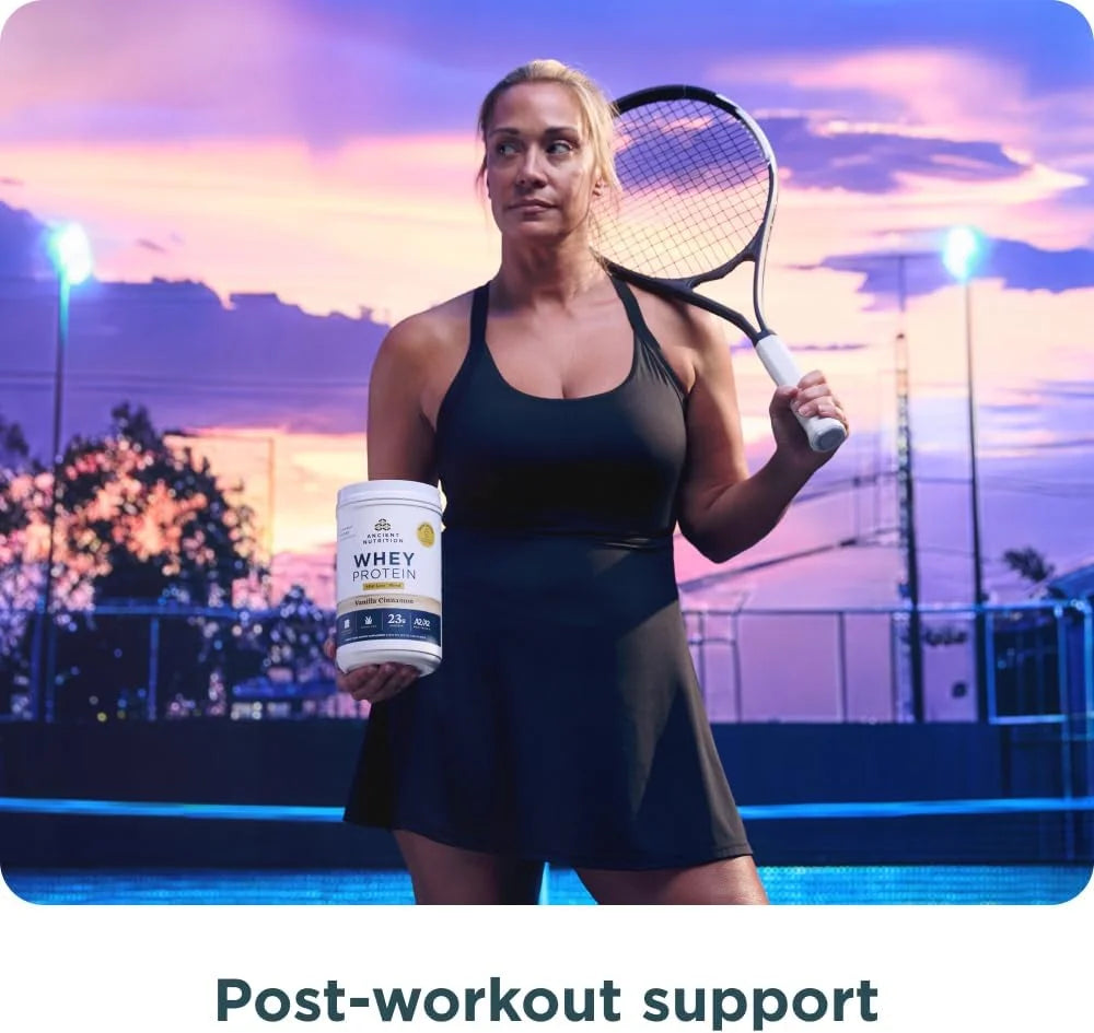 Ancient Nutrition Grass Fed Whey Protein + Fat Loss Blend, Vanilla Cinnamon
