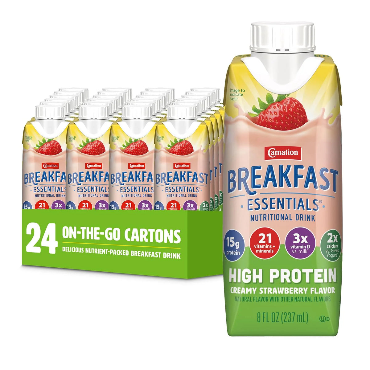 Carnation Breakfast Essentials High Protein Nutritional Drink, Strawberry