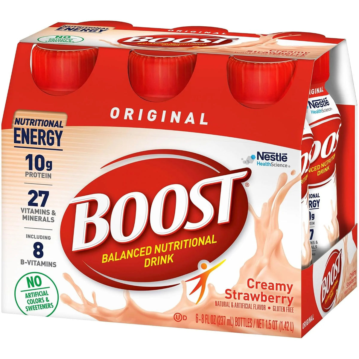BOOST Original Nutritional Drink, Creamy Strawberry, 8 Ounce Bottle (Pack of 24)