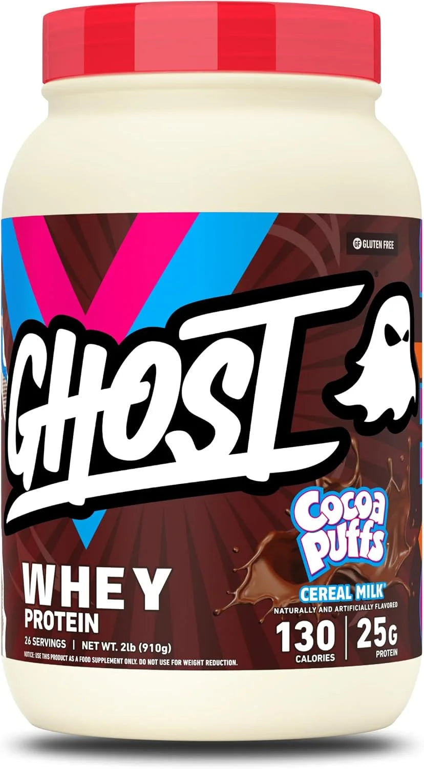 GHOST Whey Protein Powder, Cocoa Puffs Cereal Milk - 25G Protein