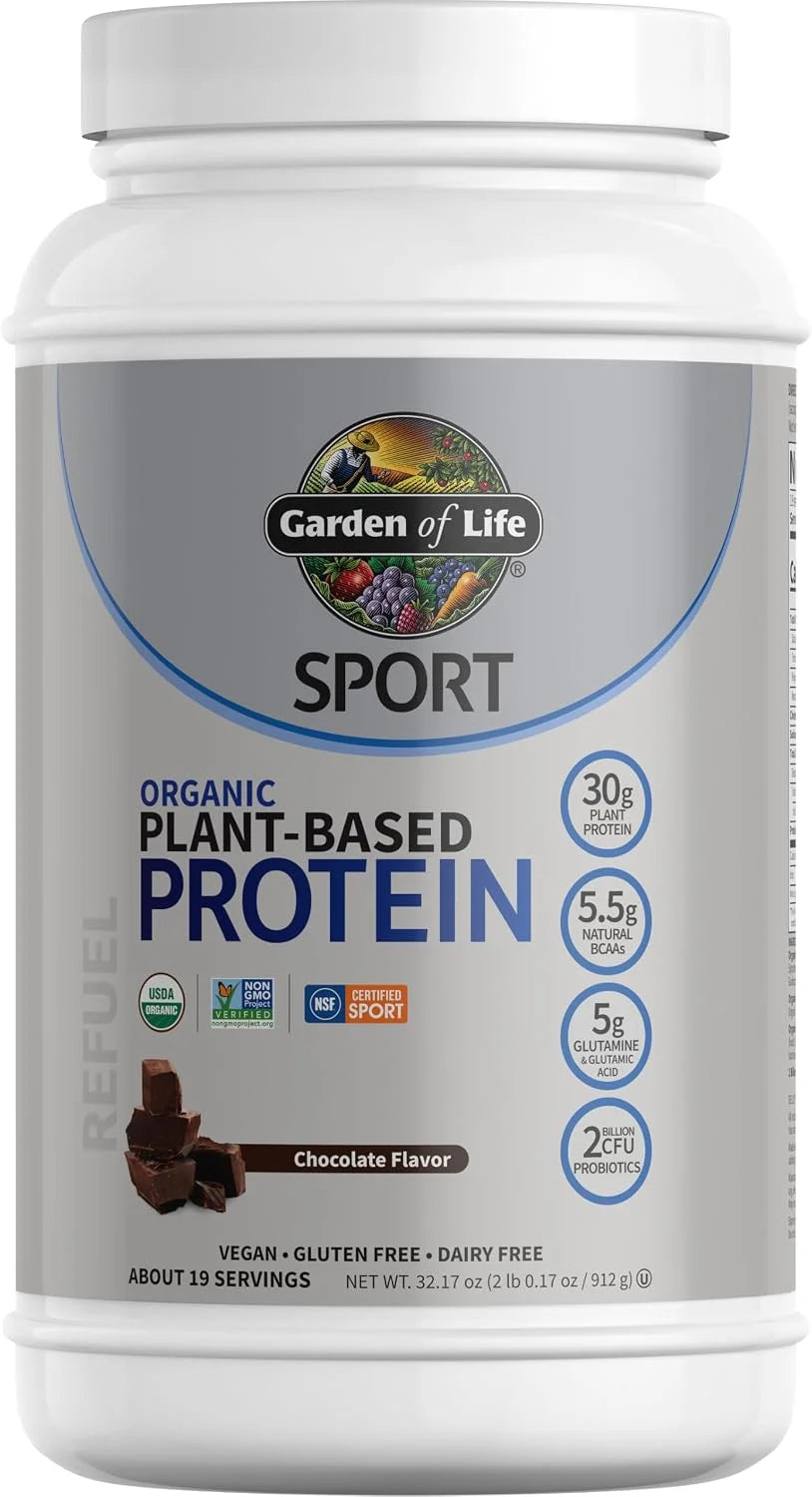 Garden of Life Sport Organic Vegan Protein Powder, Chocolate, 19 Servings
