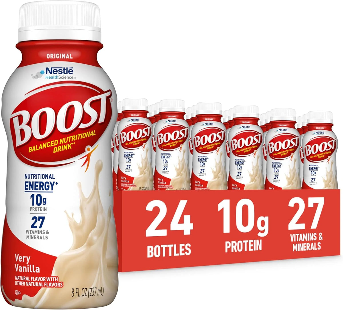 BOOST Original Nutritional Shake, Ready to Drink, Strawberry, 24 Pack