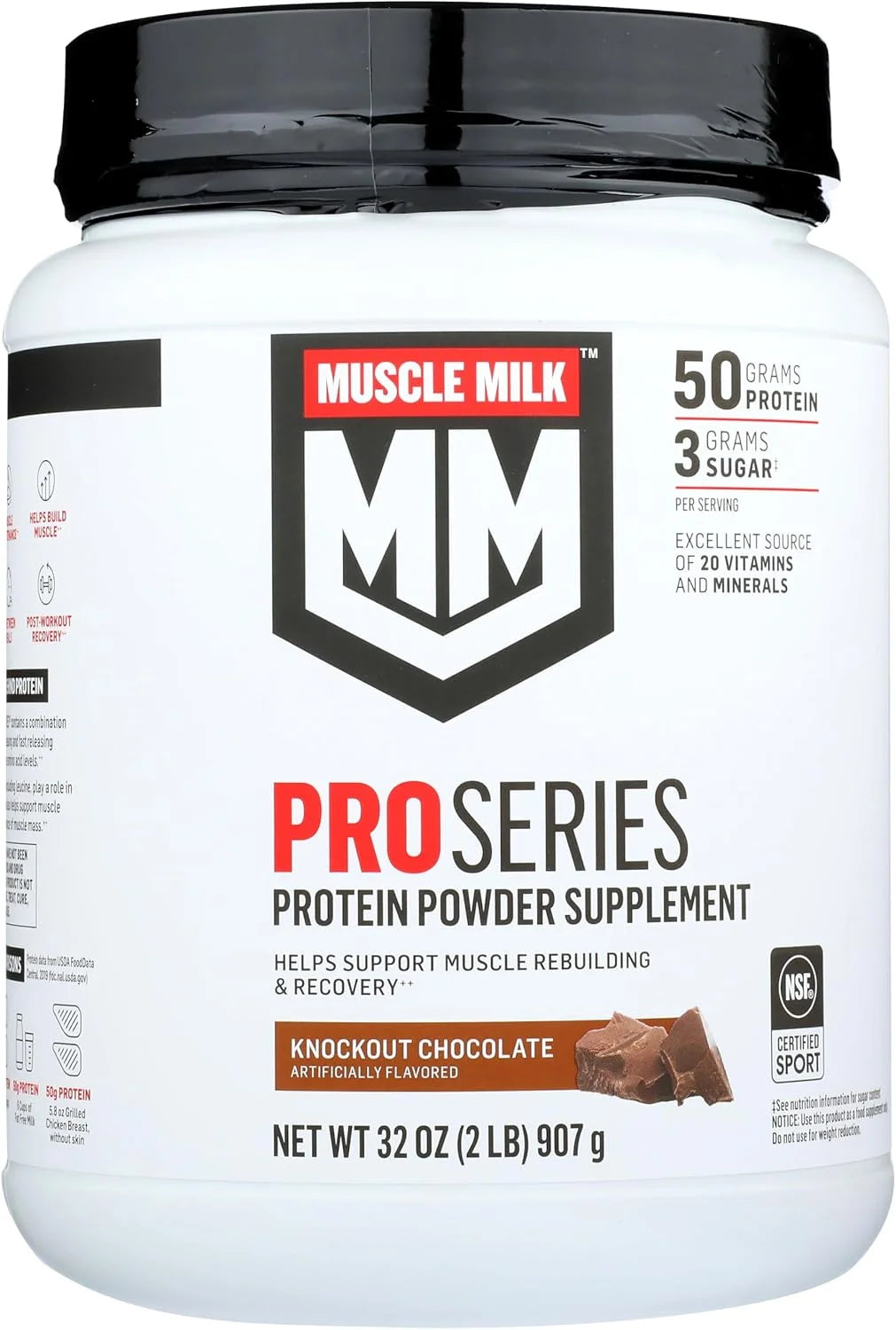 Muscle Mlk Pro Series 50 Knockout Chocolate, 2.4 Pound