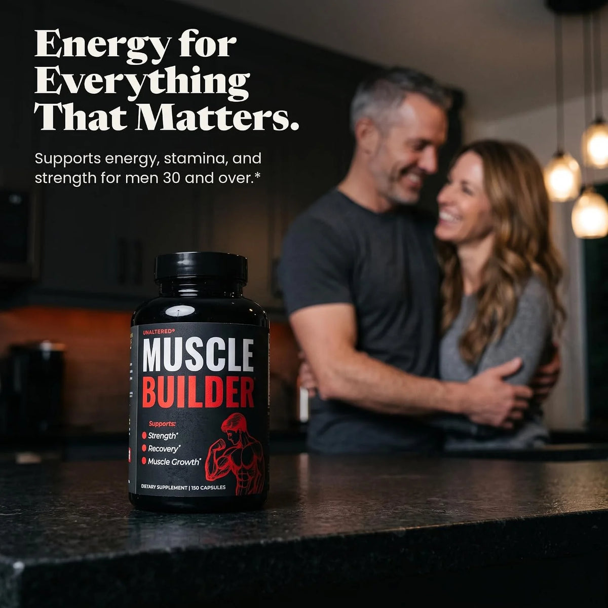 6-in-1 Muscle Builder for Men, Testosterone Support Supplement - 150 Ct